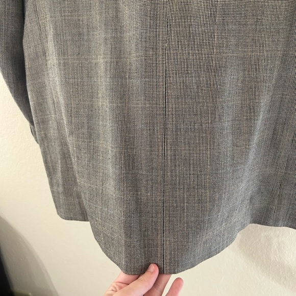Ralph Lauren Sport Coat Mens 44S Gray Houndstooth Silk Wool Single Vent Lined - Picture 9 of 10